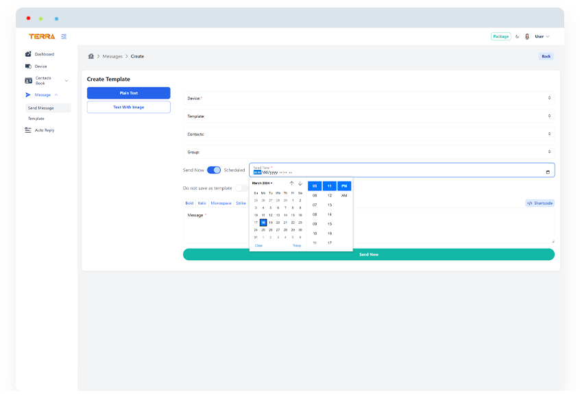 Send Scheduled Messages